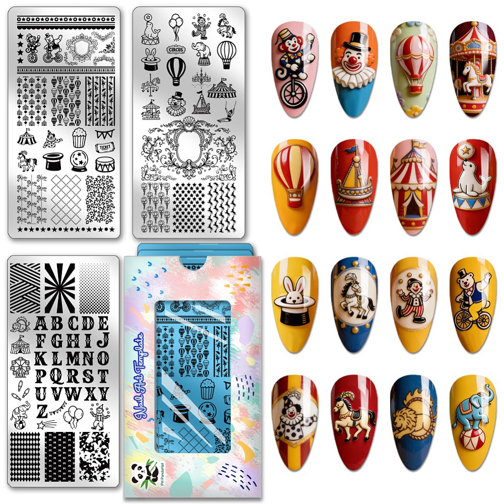 Nail Stamping Plate - 3 pezzi di piastre per nail