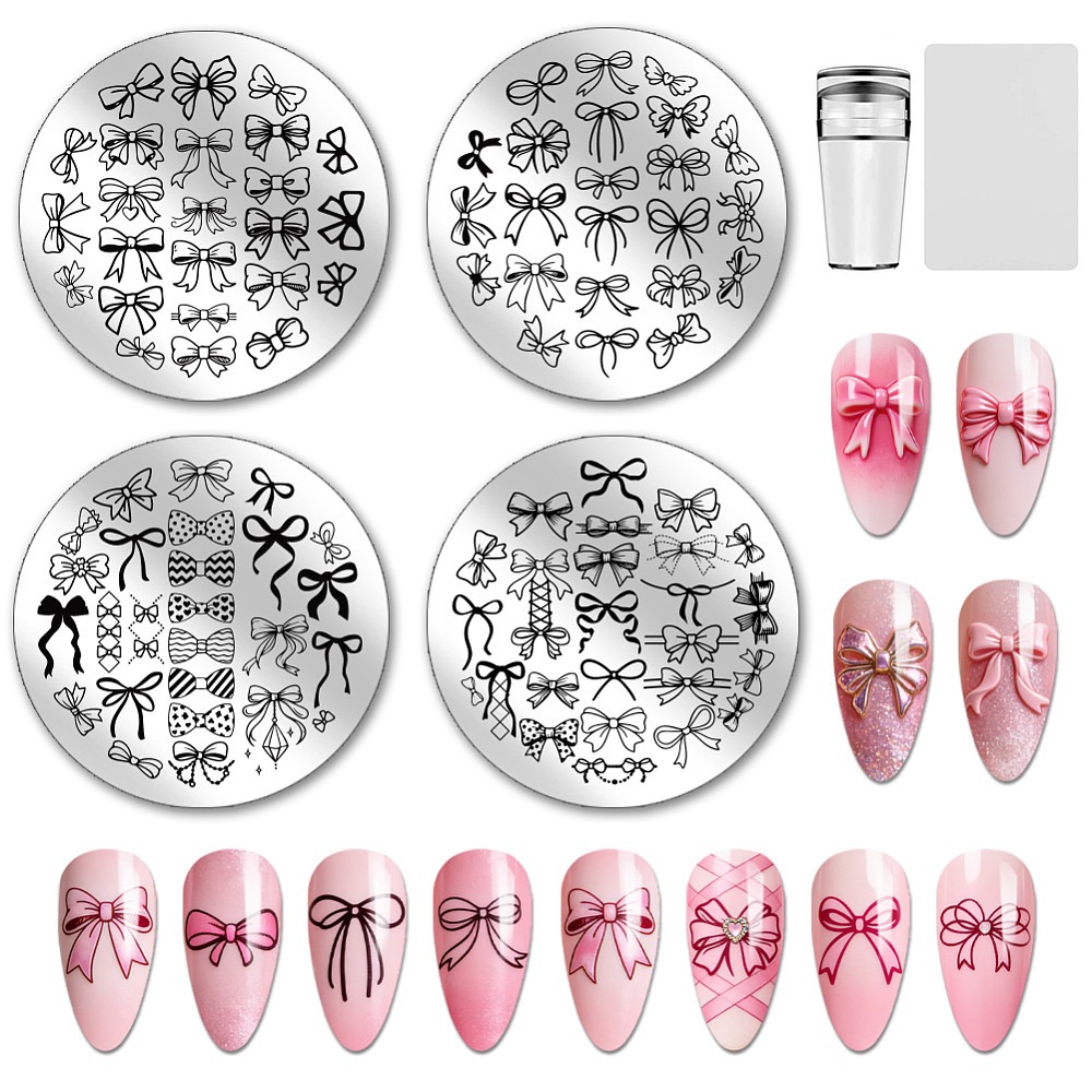 Nail Stamping Plate - 4 pezzi di piastre per nail