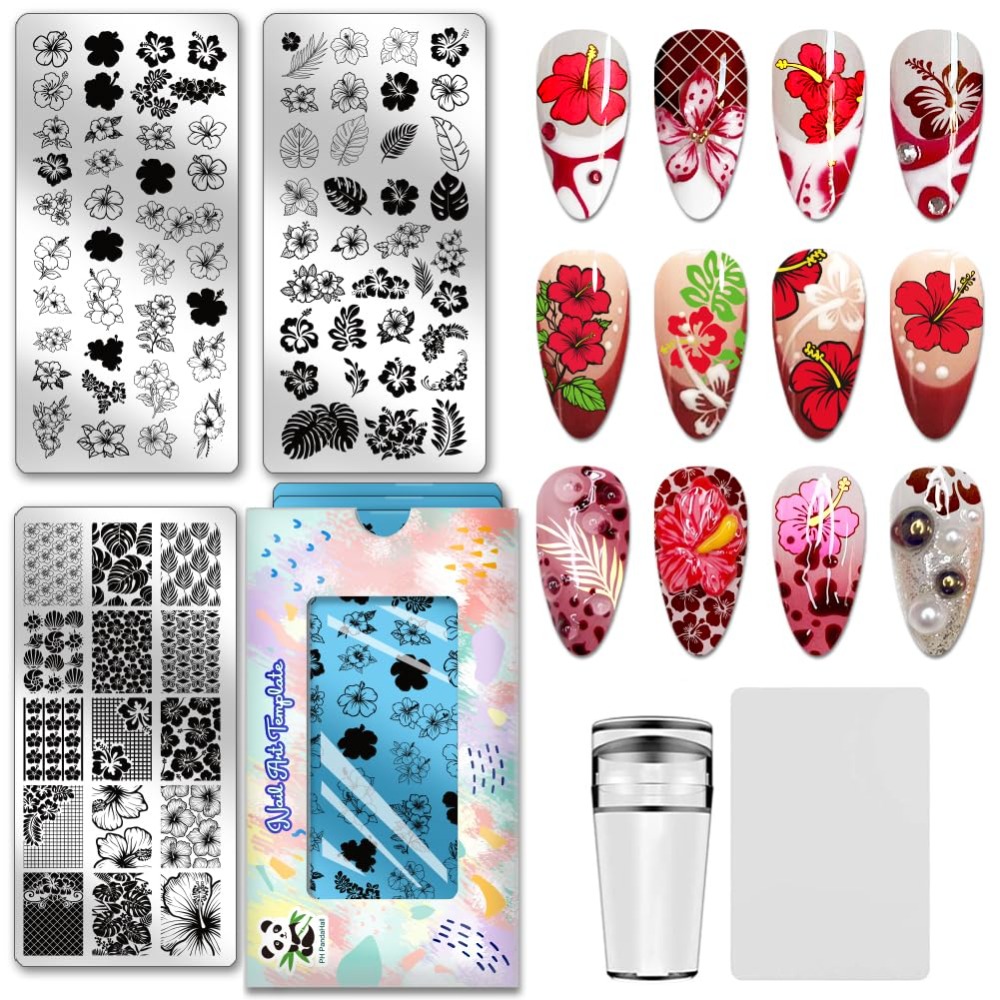 Nail Stamping Plate - Set di 3 Stampi per Nail