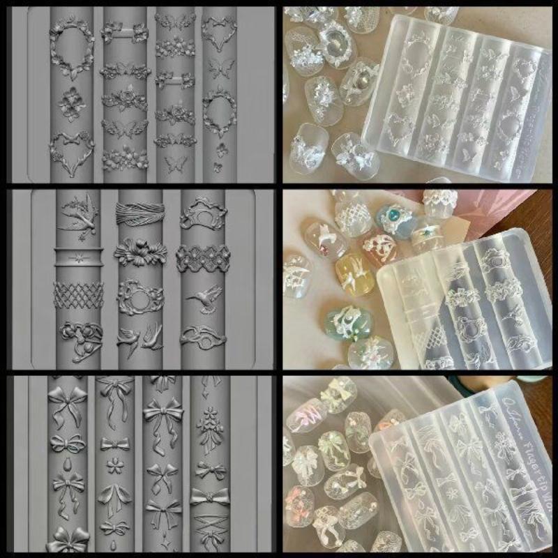 Nail Stamping Plate - Stampo in silicone per unghie con
