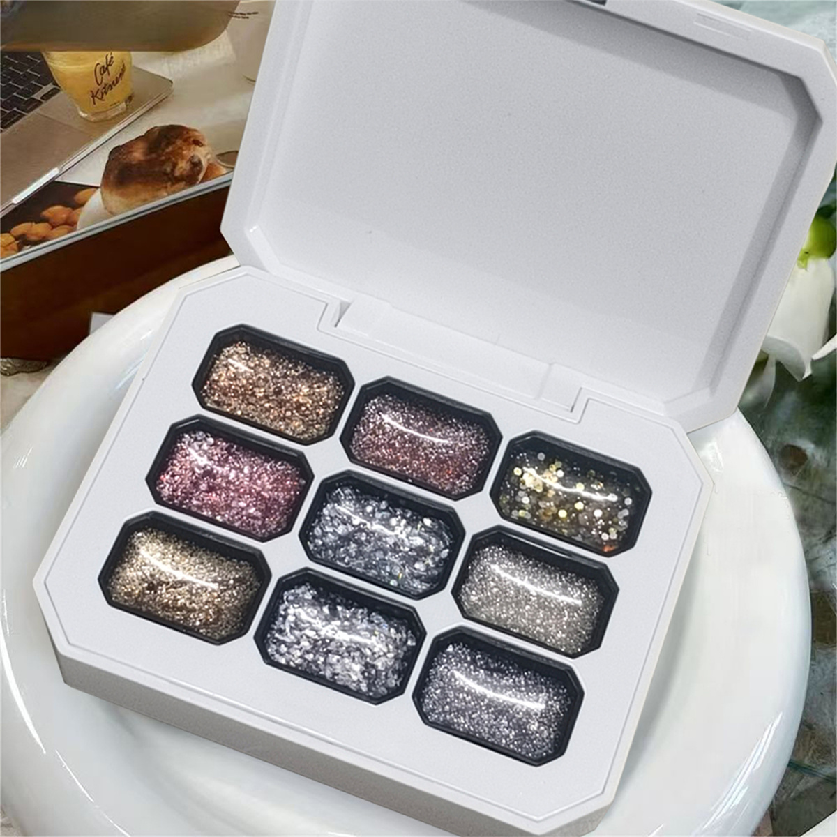 Nail Art Halal - 1 pz Gel Solido Glitterato Starburst