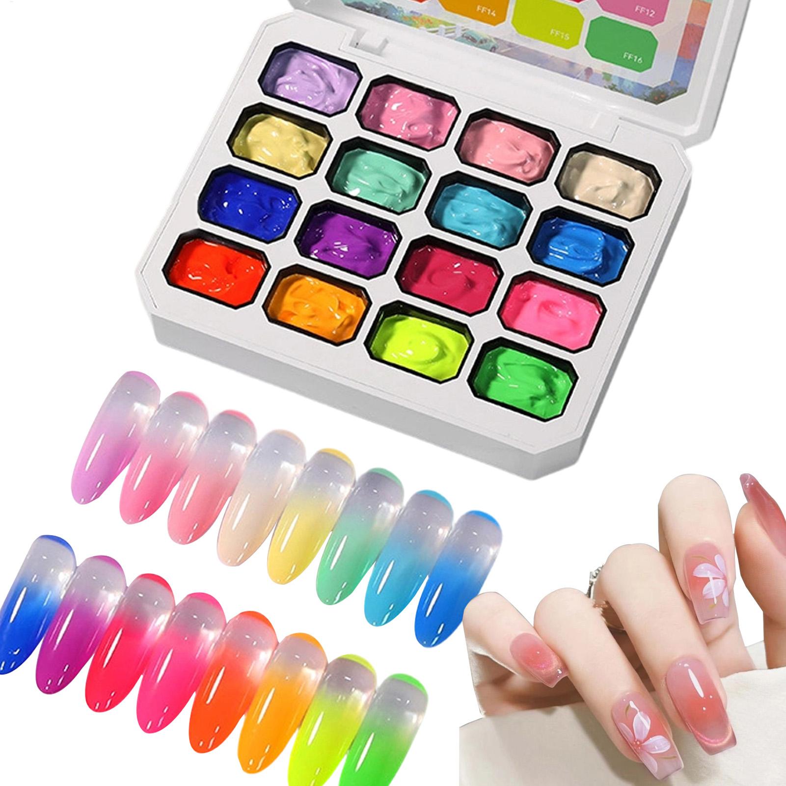 Nail Gel Polish Set - Set di Smalti Gel 16 Colori,