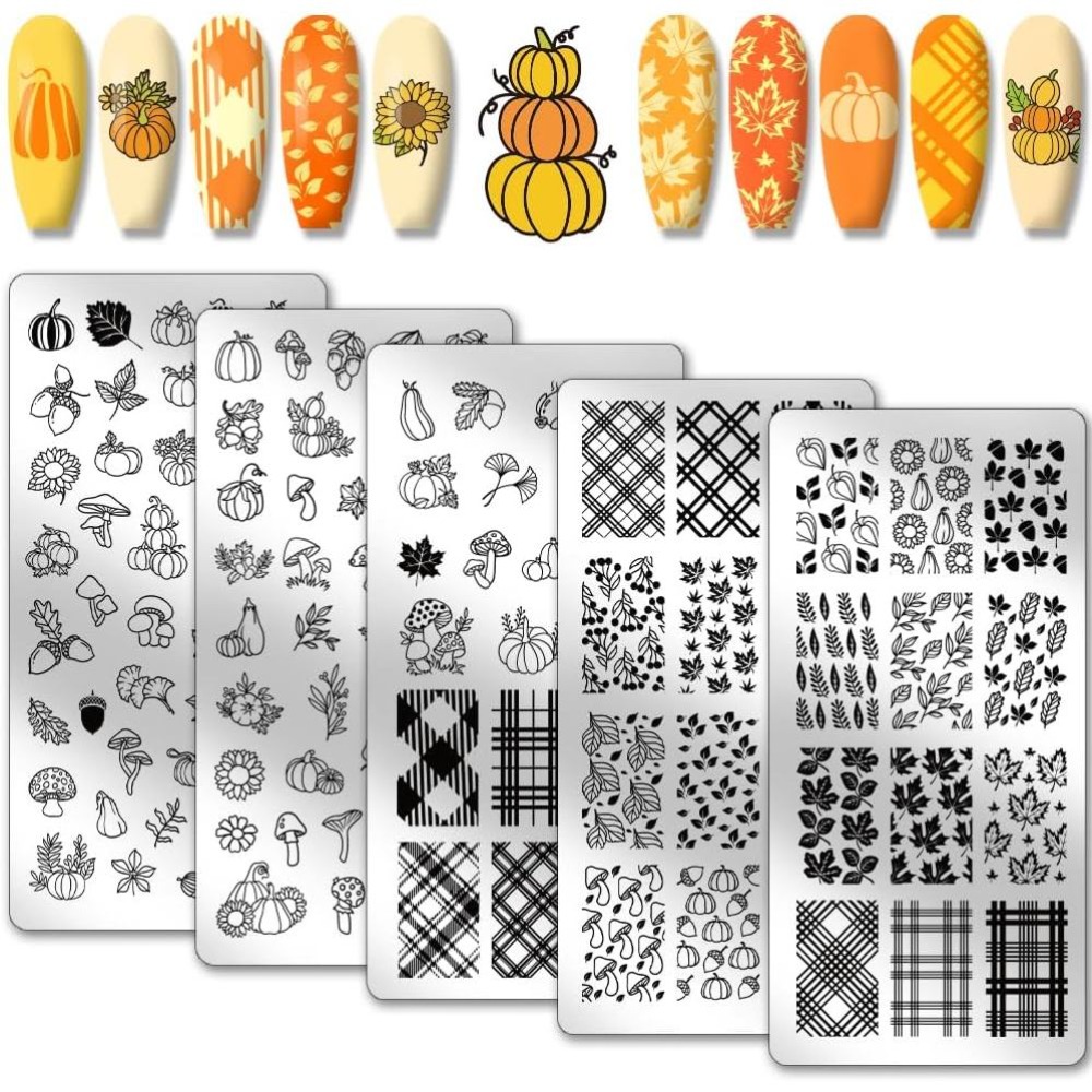Nail Stamping Plate - Set di 5 Piastre per Stamping