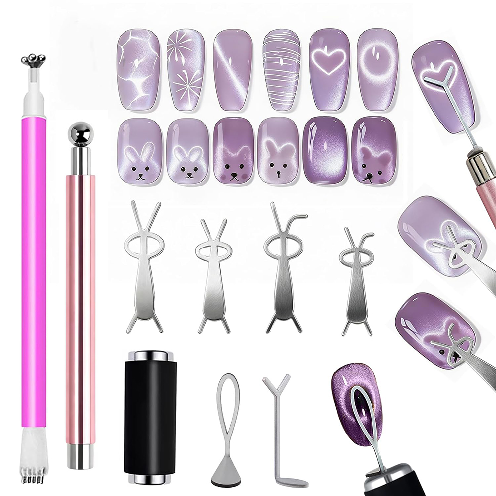 Nail Gel Polish Set - Set di 10 Magneti per Unghie
