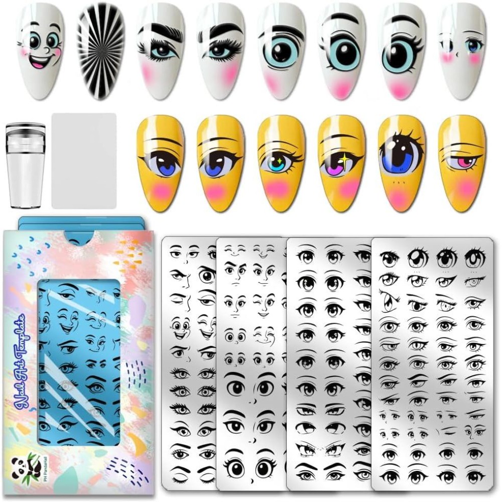 Nail Stamping Plate - 4 pezzi di piastre per stamping