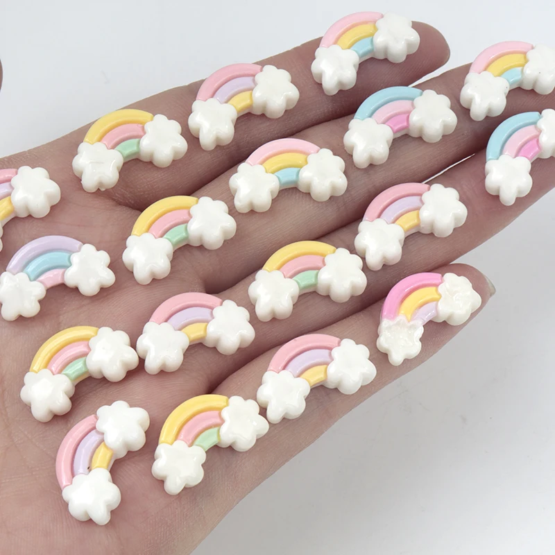 Nail Art Rainbow - 30/300 Pezzi Mini Resina Arcobaleno Piatta