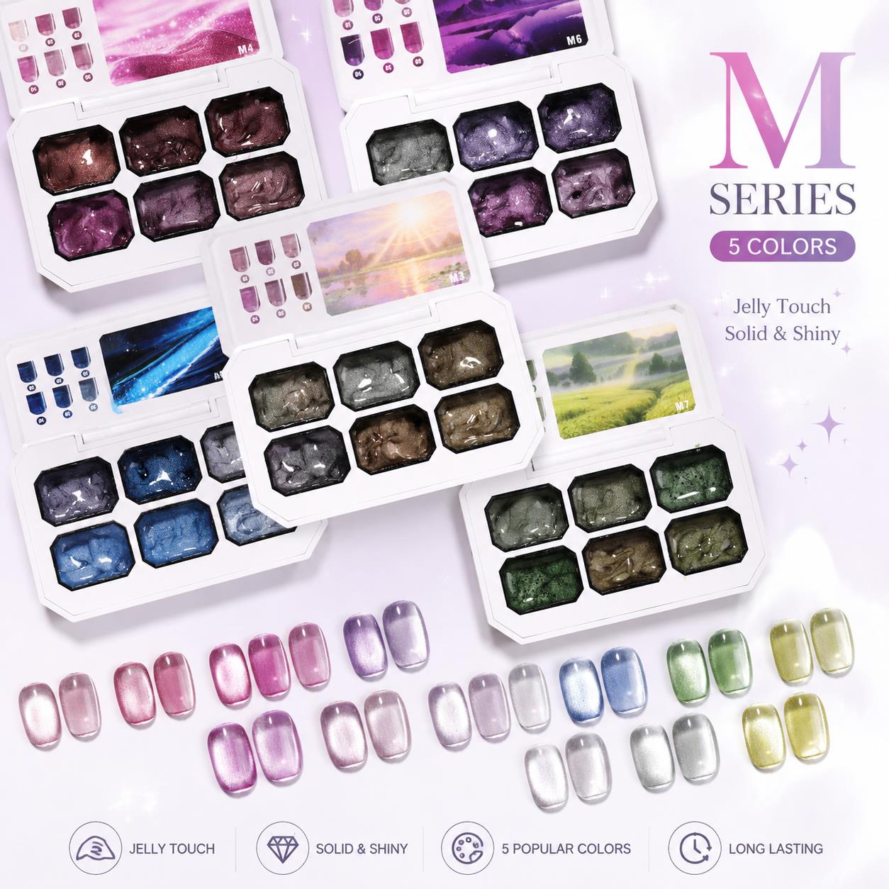 Nail Gel Polish Set - Palette di Gel Occhio di Gatto