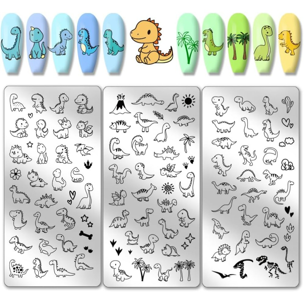 Nail Stamping Plate - 3 piastre per timbri per unghie