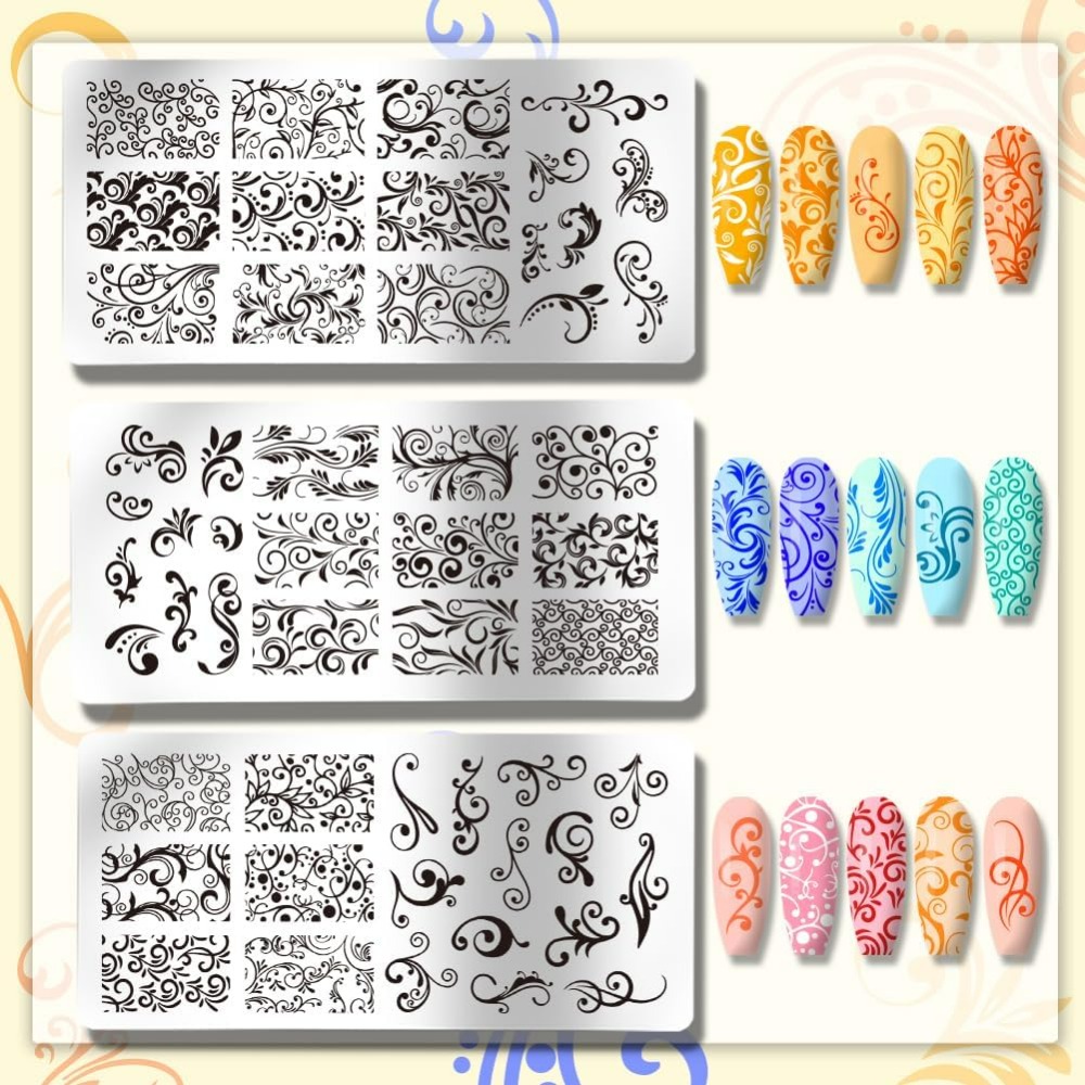 3 pezzi modelli per nail art c - Nail Stamping Plate recensione e prezzo