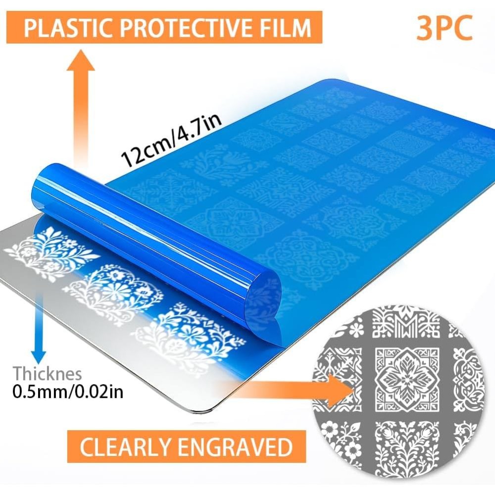 3 pezzi di piastre per stampin - Nail Stamping Plate recensione e prezzo