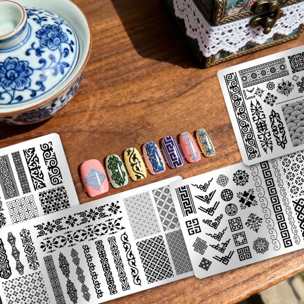 4 pezzi di piastre per timbrat - Nail Stamping Plate recensione e prezzo