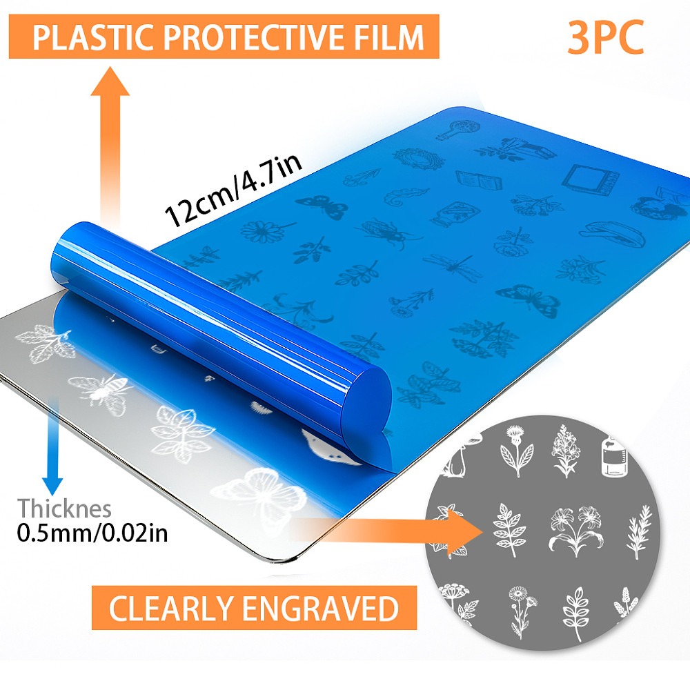 3 pezzi di piastre per stampin - Nail Stamping Plate recensione e prezzo