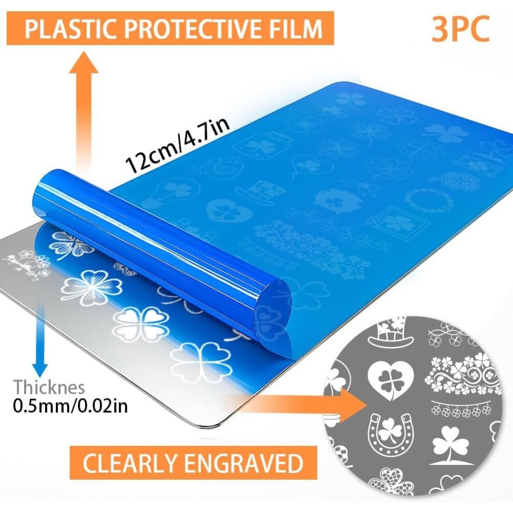 3 pezzi di piastre per timbrat - Nail Stamping Plate recensione e prezzo