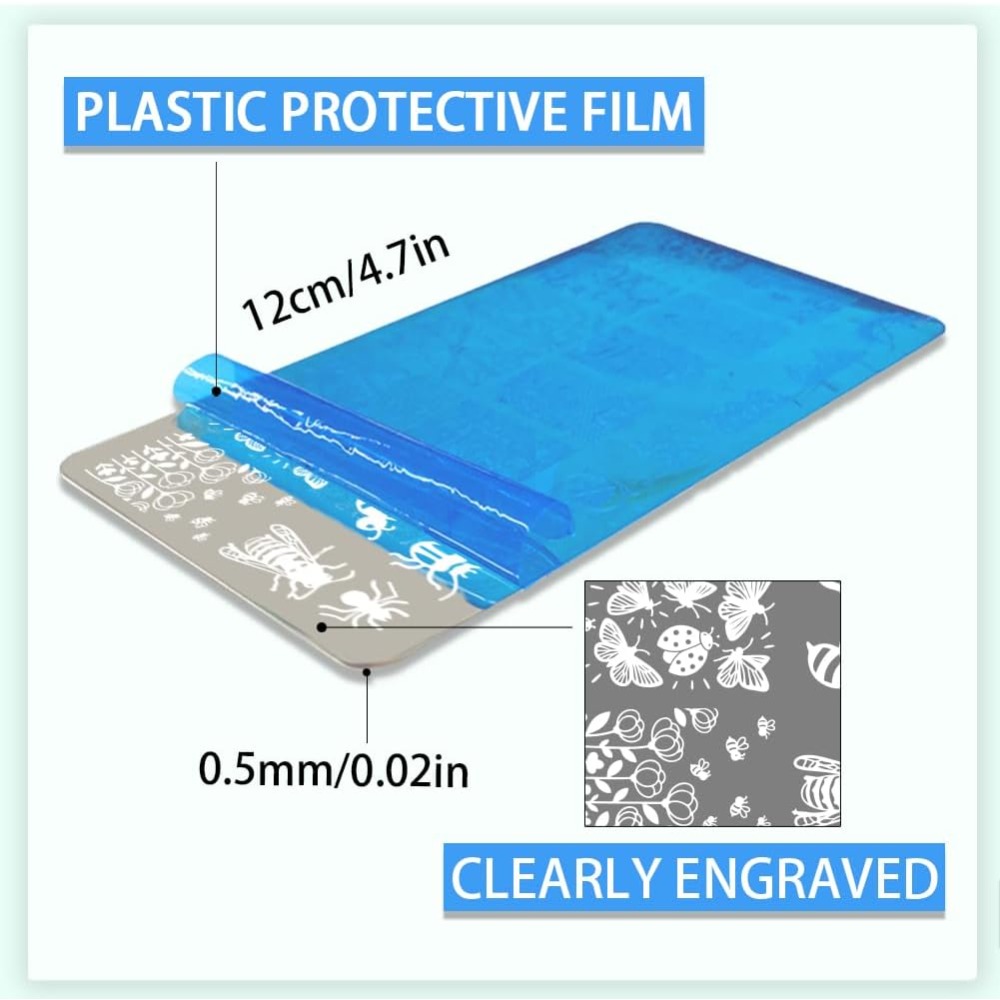 Set di 3 Stampi Rettangolari a - Nail Stamping Plate recensione e prezzo