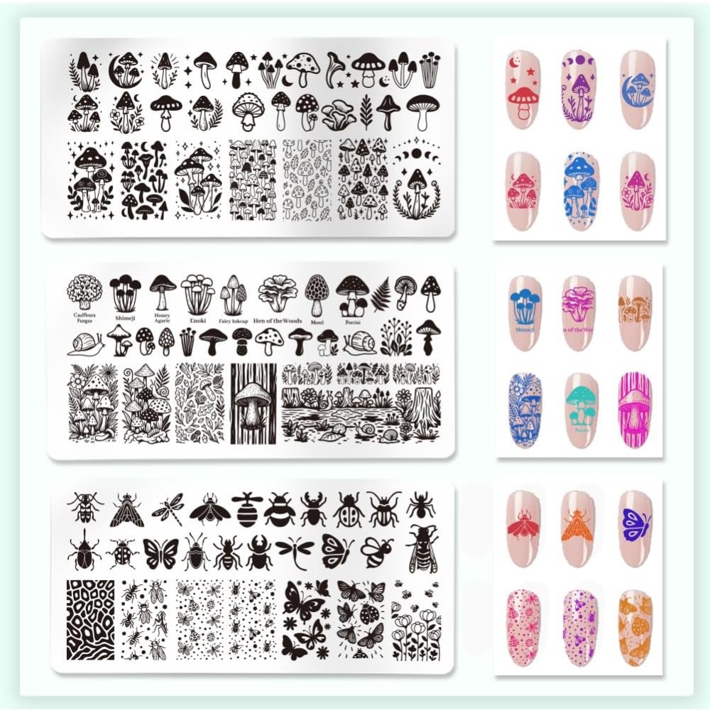 Set di 3 Stampi Rettangolari a - Nail Stamping Plate recensione e prezzo