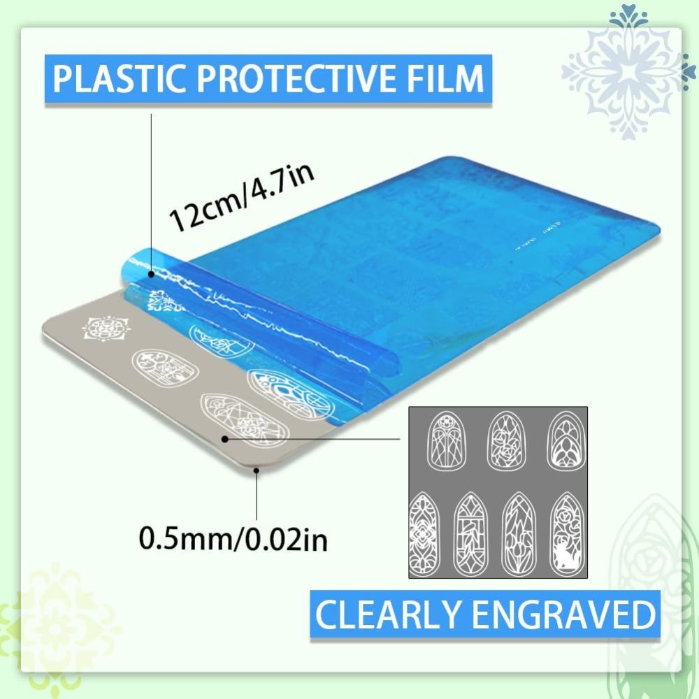 Set di 3 Stampi per Unghie con - Nail Stamping Plate recensione e prezzo