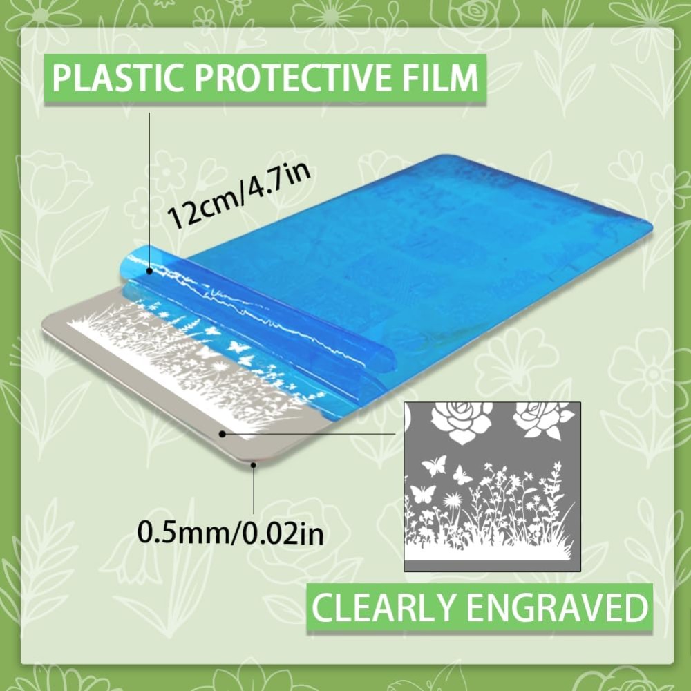 3 pz Fiore Foglia Nail Stampin - Nail Stamping Plate recensione e prezzo