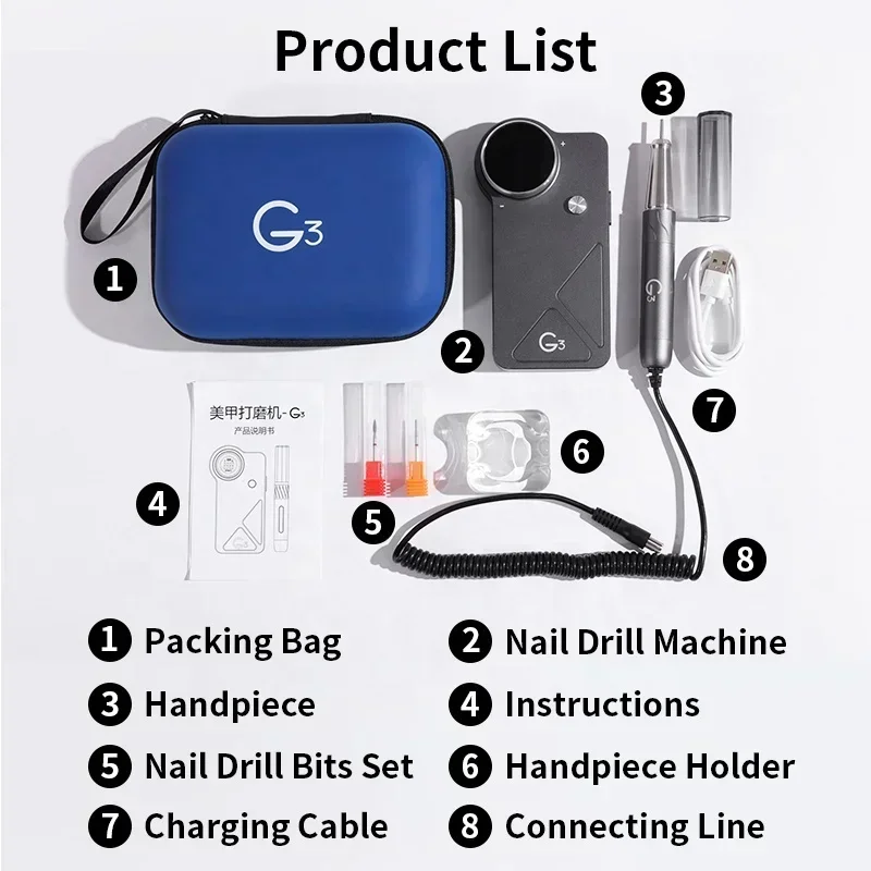 oxxi UV G3 40000 giri/min Moto - Nail Drill Machine recensione e prezzo