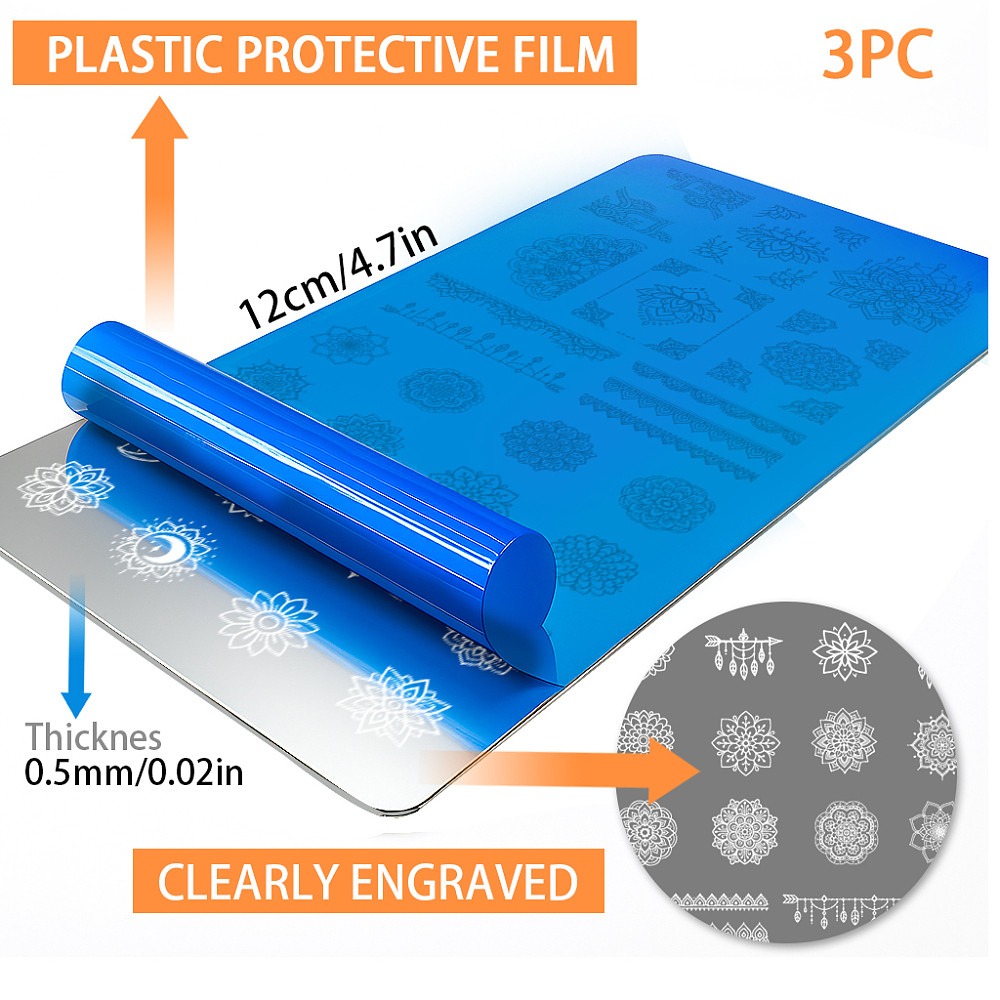 3 pezzi di piastre per stampin - Nail Stamping Plate recensione e prezzo